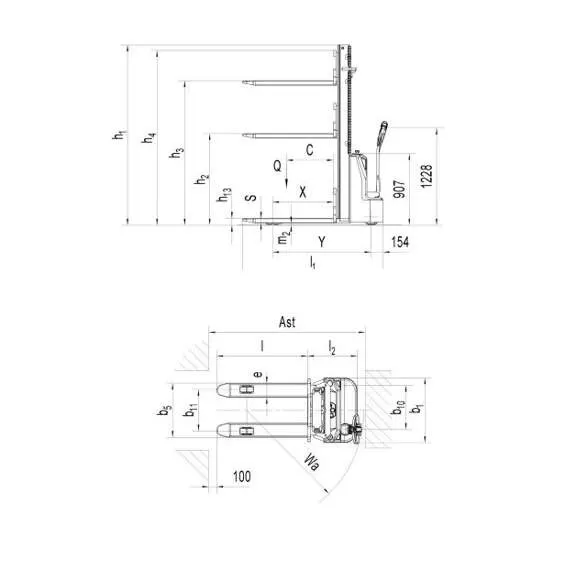 OXLIFT AX15 3600 мм 1500 кг Самоходный штабелер в Ульяновске, Грузоподъемность: 1.5 тонны (1500 кг), Высота подъема вил, м.: 3.6 м, Тип батареи: Кислотная, необслуживаемая купить по выгодной цене 100kwatt.ru