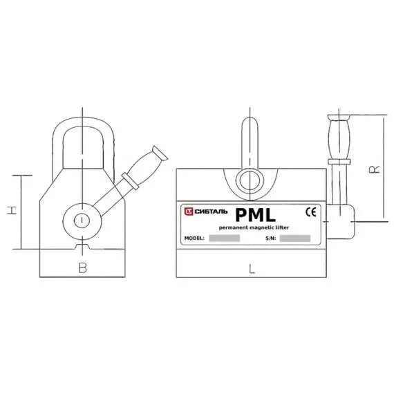 СИБТАЛЬ (GRM) PML 5000 кг Магнитный захват в Ульяновске купить по выгодной цене 100kwatt.ru