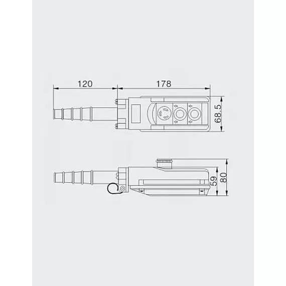 OCALIFT IP55 TNHA1-61YS Пульт управления 2 кнопки, 1 скорость, стоп, ключ, старт в Ульяновске купить по выгодной цене 100kwatt.ru