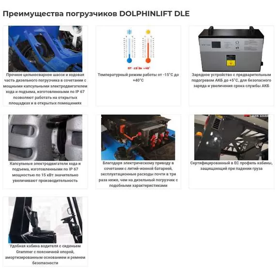 DOLPHINLIFT DLE 35 TX 47 Li-ion 3,5 т 4,7 м Электрический погрузчик (пр-во Турция, Side-Shift) в Ульяновске, Грузоподъемность: 3.5 тонны (3500 кг), Высота подъема вил, м.: 4.7 м, Напряжение: 115 В, Тип батареи: Li-ion, литий-ионная купить по выгодной цене 100kwatt.ru