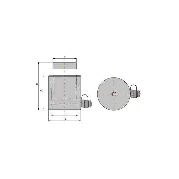 TOR ДГ150П50Г (HHYG-15050LS) Домкрат гидравлический, 150Т, ход штока 50 мм, односторонний, с пружинным возвратом штока, с фиксирующей гайкой арт. 1004740 в Ульяновске купить по выгодной цене 100kwatt.ru