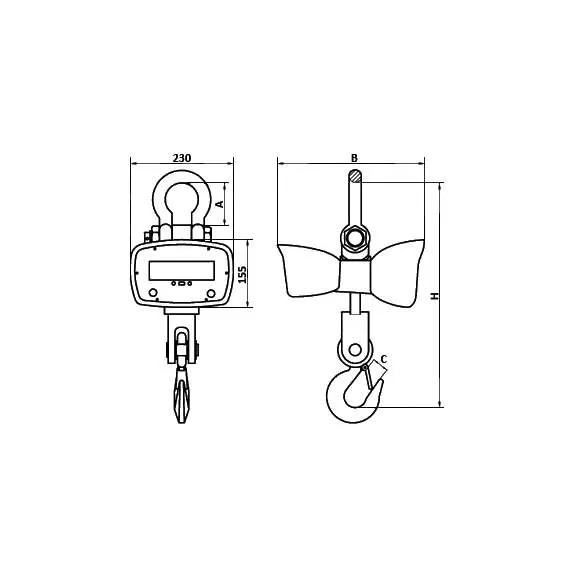 UNIGRAM КВ-15Т с ПДУ180 Крановые весы с индикацией на пульте, с USB-интерфейсом в Ульяновске купить по выгодной цене 100kwatt.ru