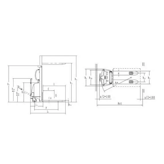 Noblelift SPM 1016 Гидравлический штабелер с электроподъемом в Ульяновске купить по выгодной цене 100kwatt.ru