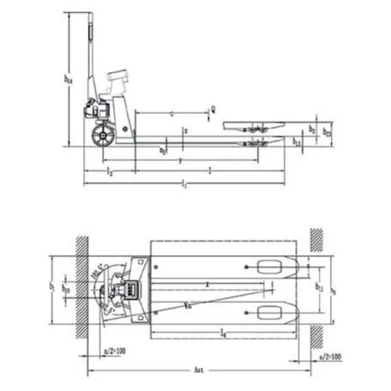 OXLIFT OX 20V 2000 Кг Гидравлическая тележка с весами, рохля в Ульяновске купить по выгодной цене 100kwatt.ru